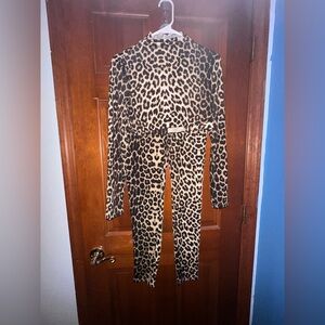 SHEIN Leopard Print Two Piece Set